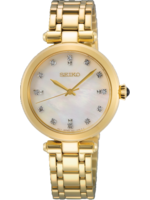 Seiko SRZ536P1 Horloge Dames Goudkleurig 30mm