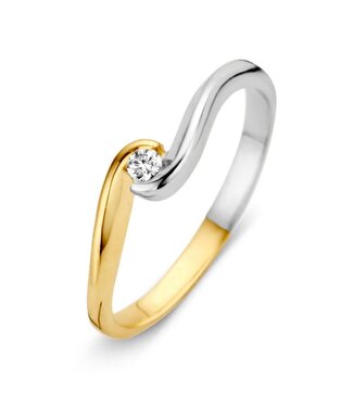 Excellent Ring two-tone zirconia