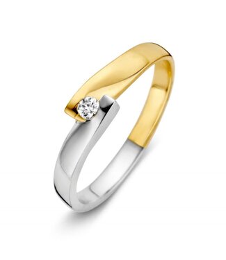 Excellent Excellent Ring two-tone zirconia