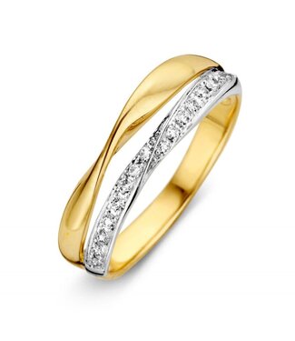 Excellent Ring two-tone zirconia