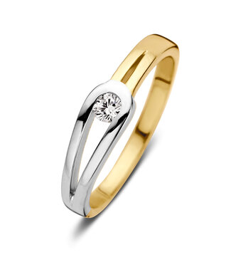 Excellent Ring two-tone zirconia