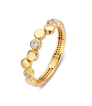 Ring yellow gold zirconia