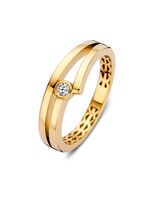 Excellent Ring yellow gold zirconia