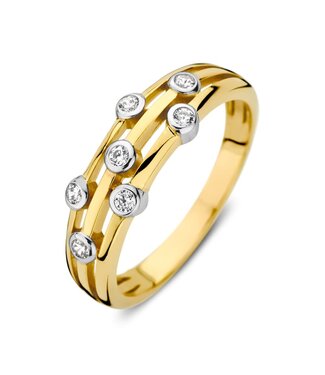 Excellent Ring yellow gold zirconia