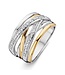 Excellent Ring zilver/goud zirkonia