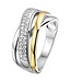 Ring zilver goud zirkonia RF625170