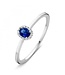 Ring witgoud briljant + saffier RP216391