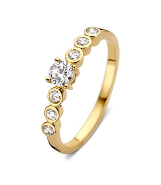 Excellent Ring yellow gold zirconia