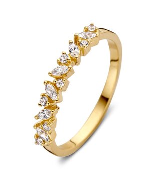 Ring yellow gold zirconia