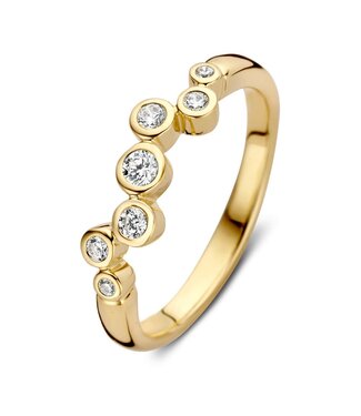 Ring yellow gold zirconia