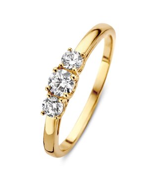 Excellent Ring yellow gold zirconia