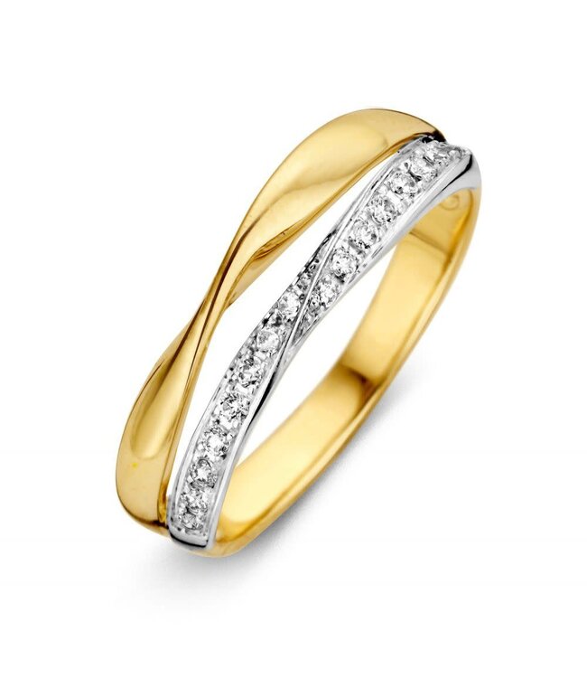 Excellent Ring two-tone zirconia