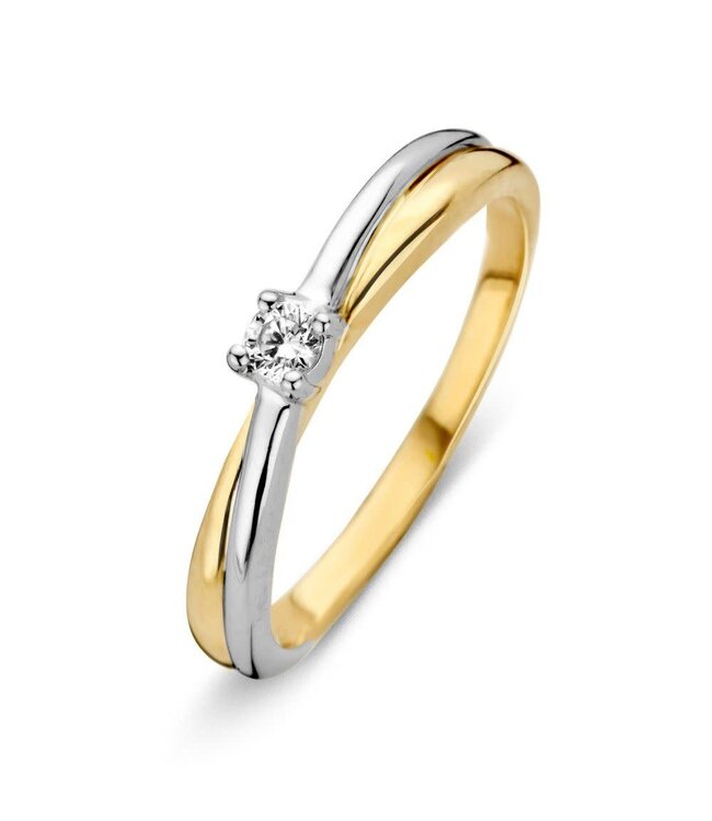 Excellent Ring two-tone zirconia