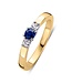 Ring bicolor briljant + saffier RG437358