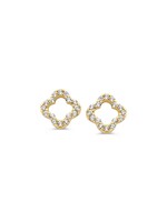 Excellent Stud Earrings yellow gold zirconia