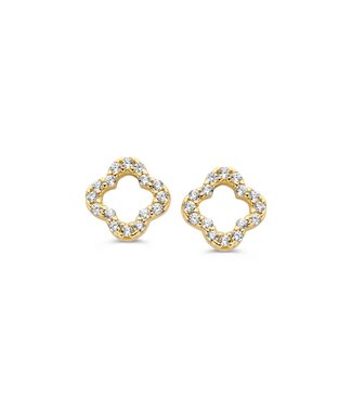 Excellent Stud Earrings yellow gold zirconia