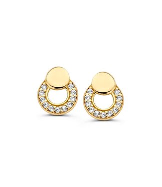 Excellent Stud Earrings yellow gold zirconia