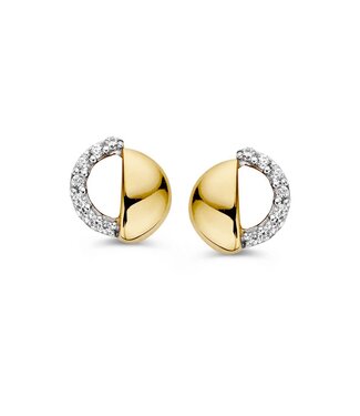 Excellent Stud Earrings yellow gold zirconia