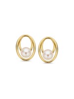 Excellent Oorstekers geelgoud parel OB137520
