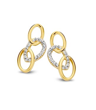 Excellent Stud Earrings two-tone zirconia