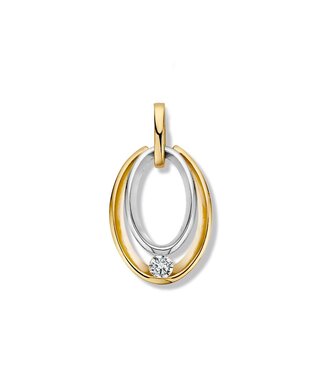 Excellent Excellent Pendant two-tone zirconia