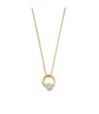 Excellent Necklace yellow gold zirconia
