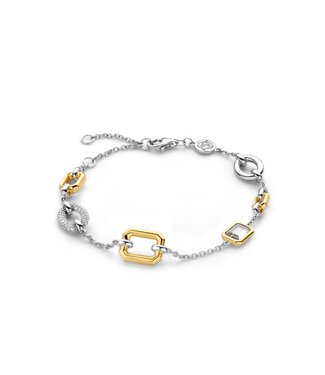 Armband 23022ZY - Sterlingsilber mit gelb Vergoldung, Zirkonia Weiß mit Gelb-Vergoldung