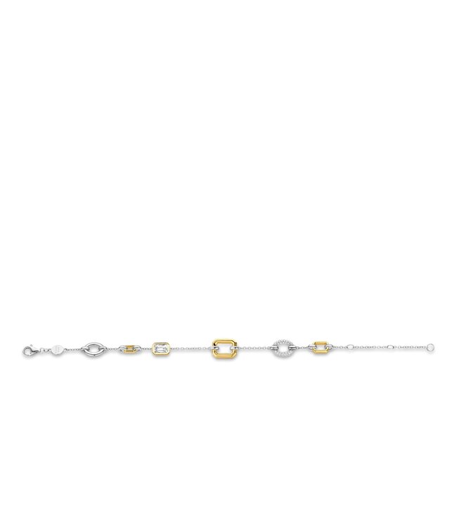 TI SENTO Armband 23022ZY - Zilver verguld, Zirkonia met geel verguld