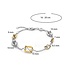 TI SENTO Bracelet 23022ZY - Silver plated, Zirconia white yellow gold plated