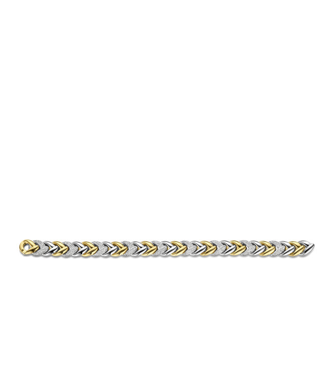 TI SENTO Bracelet 2993ZY - Silver plated, Zirconia white yellow gold plated