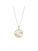 Ti Sento Hanger - Schorpioen - Zilver verguld, Parelmoer met geel verguld
