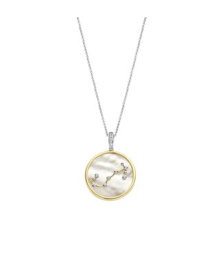 Hanger - Schorpioen - Zilver verguld, Parelmoer met geel verguld
