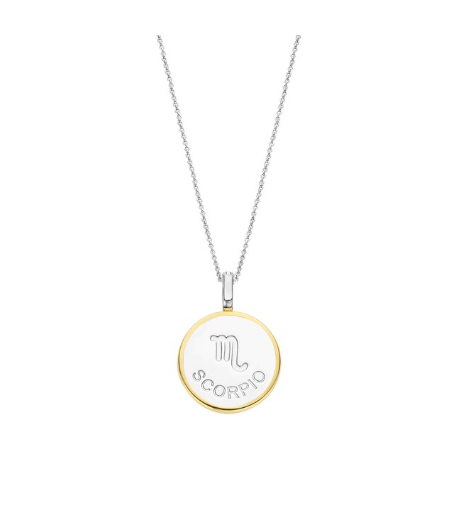 TI SENTO Hanger - Schorpioen - Zilver verguld, Parelmoer met geel verguld