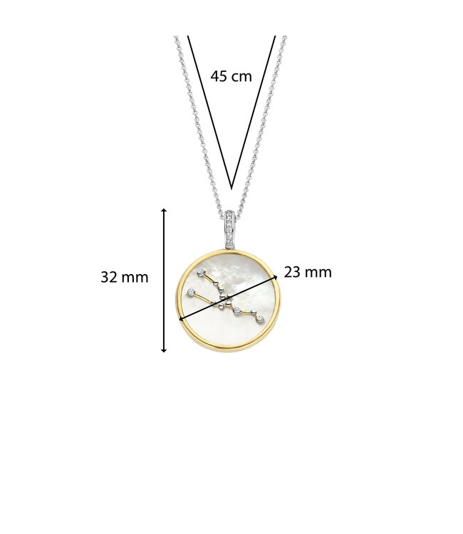 TI SENTO Pendant 6826TA - Silver plated, Mother of pearl