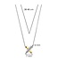 TI SENTO Necklace 34003ZY - Silver plated, Zirconia white yellow gold plated