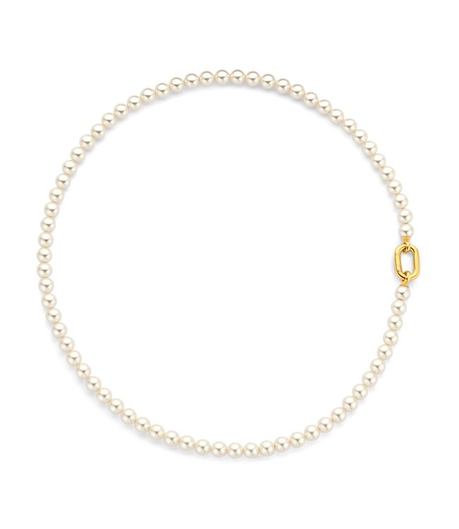TI SENTO Necklace 34050YP - Silver plated, Pearl with yellow gold plated
