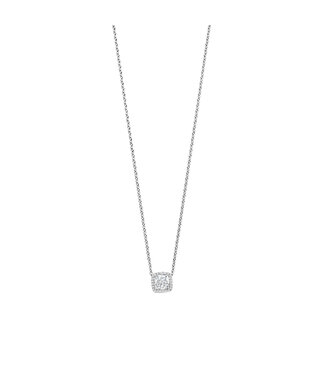 Kette 34104ZI - Silber platiniert, Zirkonia Weiß