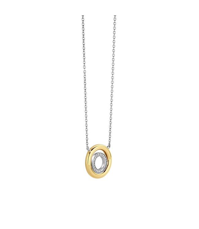TI SENTO Ketting 34105ZY - Zilver verguld, Zirkonia met geel verguld