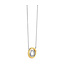 TI SENTO Necklace 34105ZY - Silver plated, Zirconia white yellow gold plated