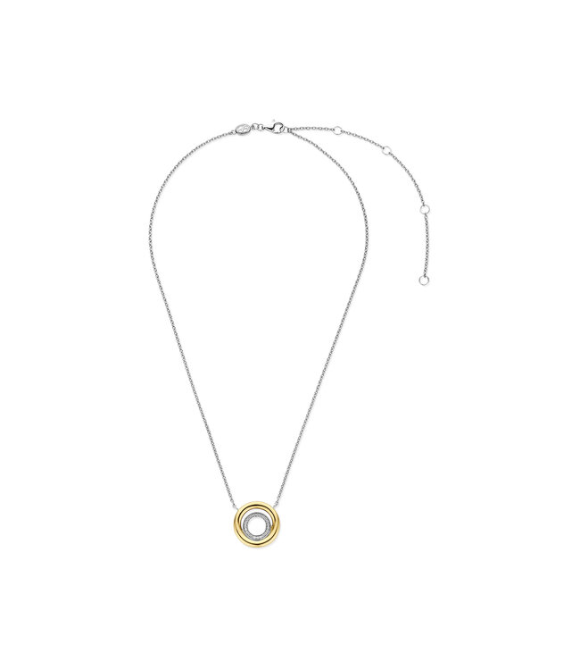 TI SENTO Kette 34105ZY - Sterlingsilber mit gelb Vergoldung, Zirkonia