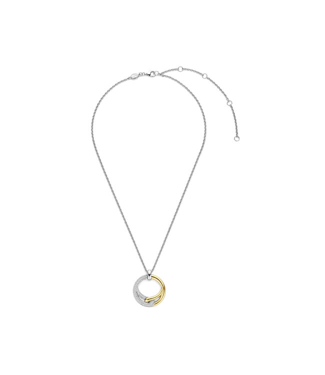 TI SENTO Ketting 34107ZY - Zilver verguld, Zirkonia met geel verguld