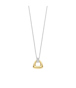 Ketting 34108ZY - Zilver verguld, Zirkonia met geel verguld