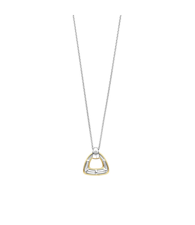 TI SENTO Ketting 34108ZY - Zilver verguld, Zirkonia met geel verguld