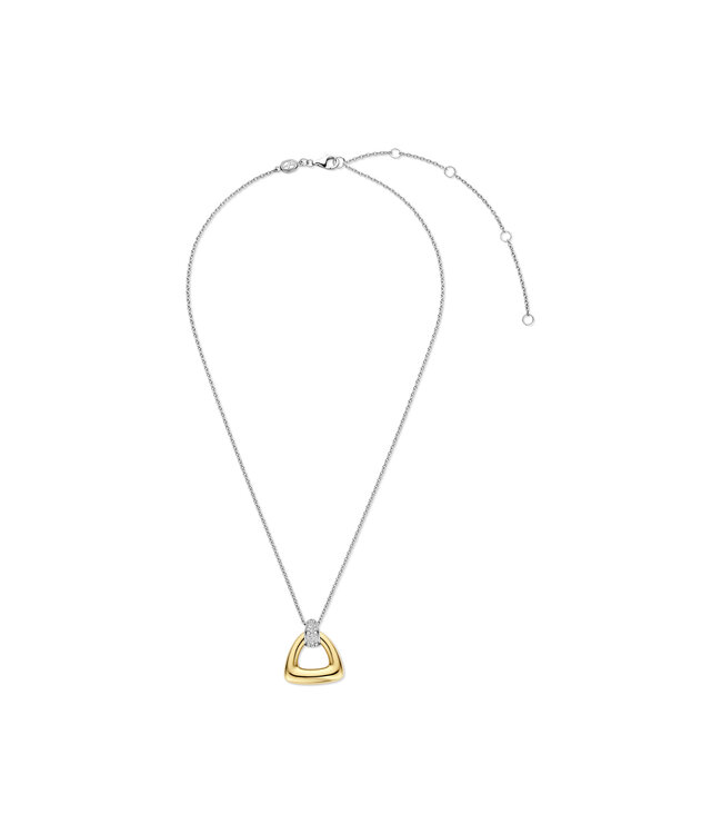 TI SENTO Ketting 34108ZY - Zilver verguld, Zirkonia met geel verguld