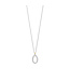TI SENTO Necklace 34110ZY - Silver plated, Zirconia white yellow gold plated