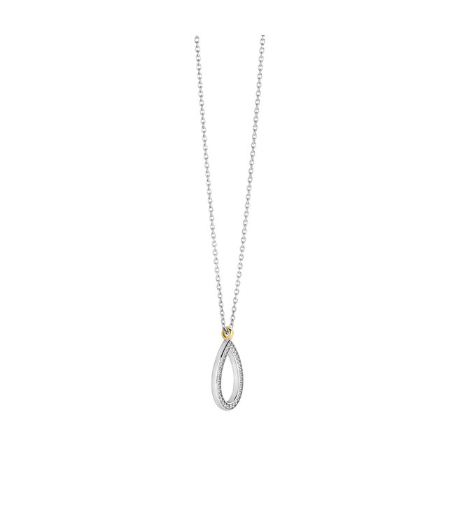 TI SENTO Ketting 34110ZY - Zilver verguld, Zirkonia met geel verguld