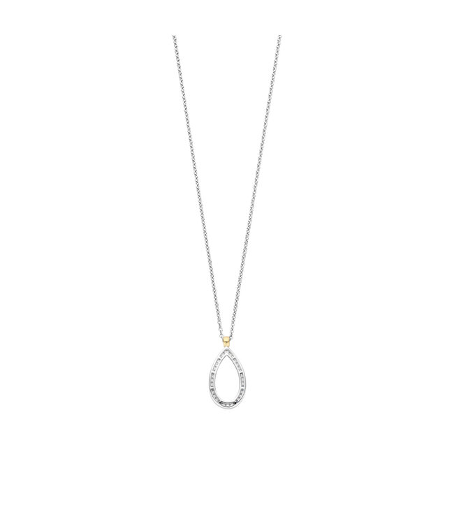 TI SENTO Ketting 34110ZY - Zilver verguld, Zirkonia met geel verguld