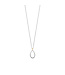 TI SENTO Necklace 34110ZY - Silver plated, Zirconia white yellow gold plated