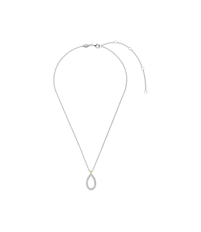 TI SENTO Ketting 34110ZY - Zilver verguld, Zirkonia met geel verguld