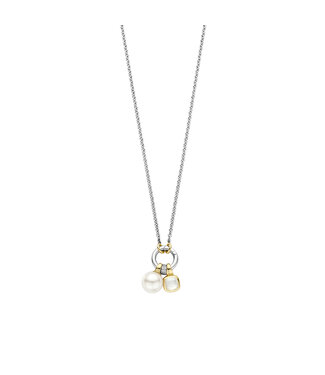 Ti Sento Necklace 34114YP - Silver plated, Pearl with yellow gold plated